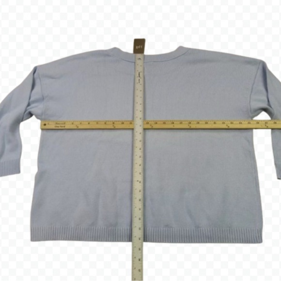 J.Jill * Light Blue Crew Neck Sweater * Size XL - Picture 4 of 10